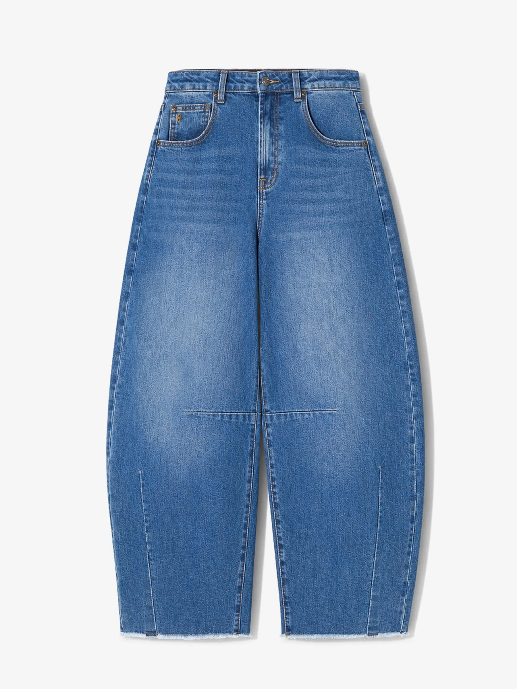 Barrel Jeans Dames Mid Rise Stretch Billy Blauw 258