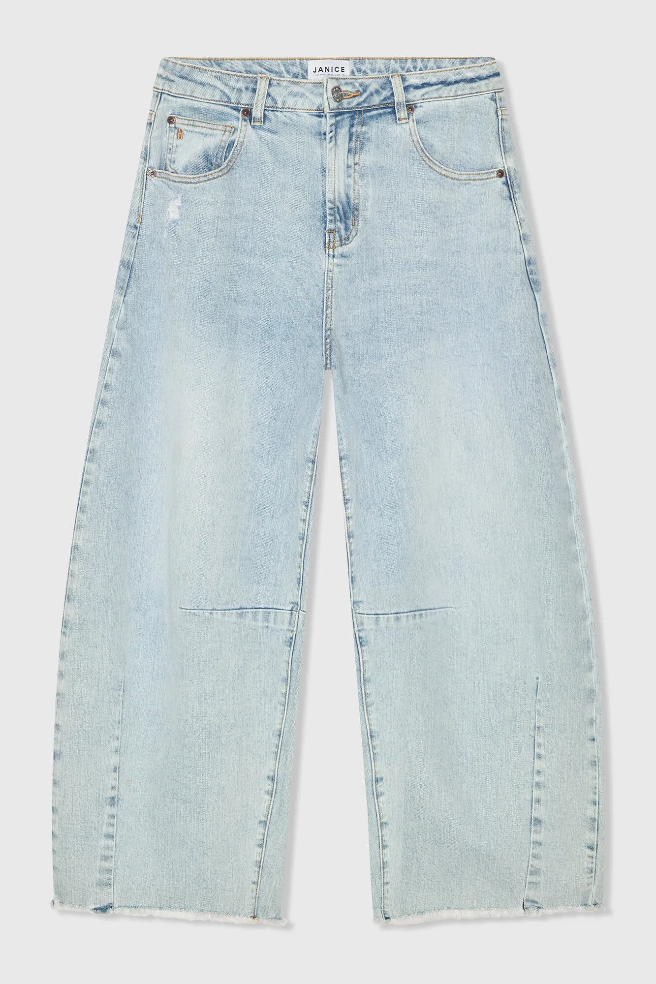 Barrel Jeans Dames Mid Rise Stretch Blauw 565 Billy