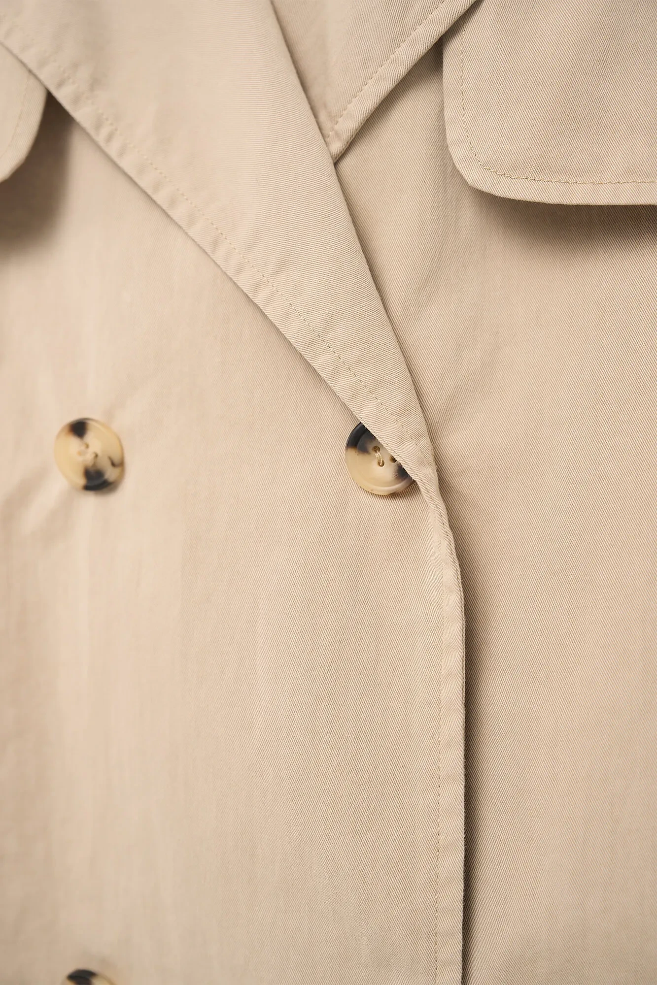 Beige Korte Trenchcoat Cayden