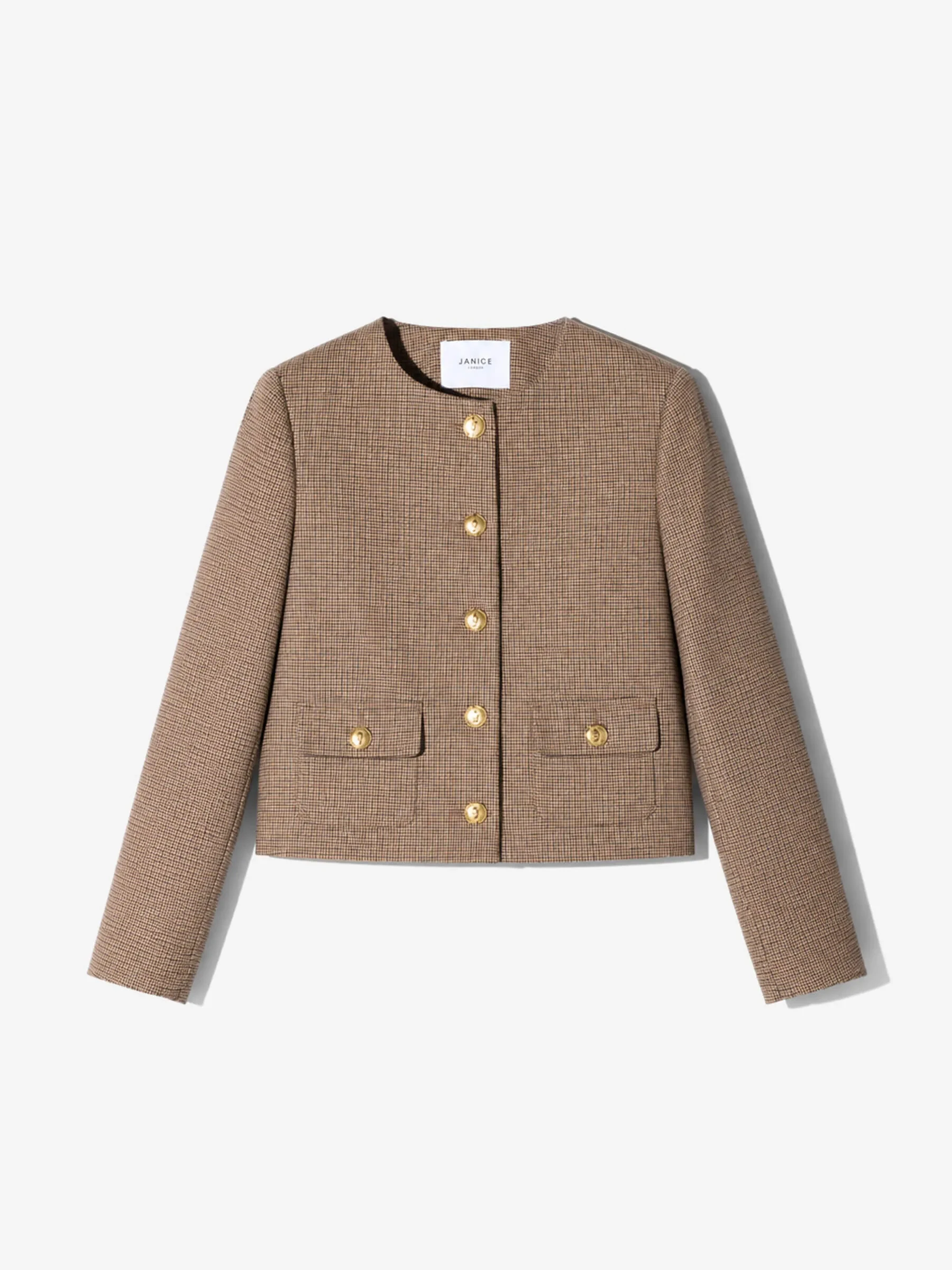 Blazer Dames Jasje Bruin Kleine Ruit Laurent