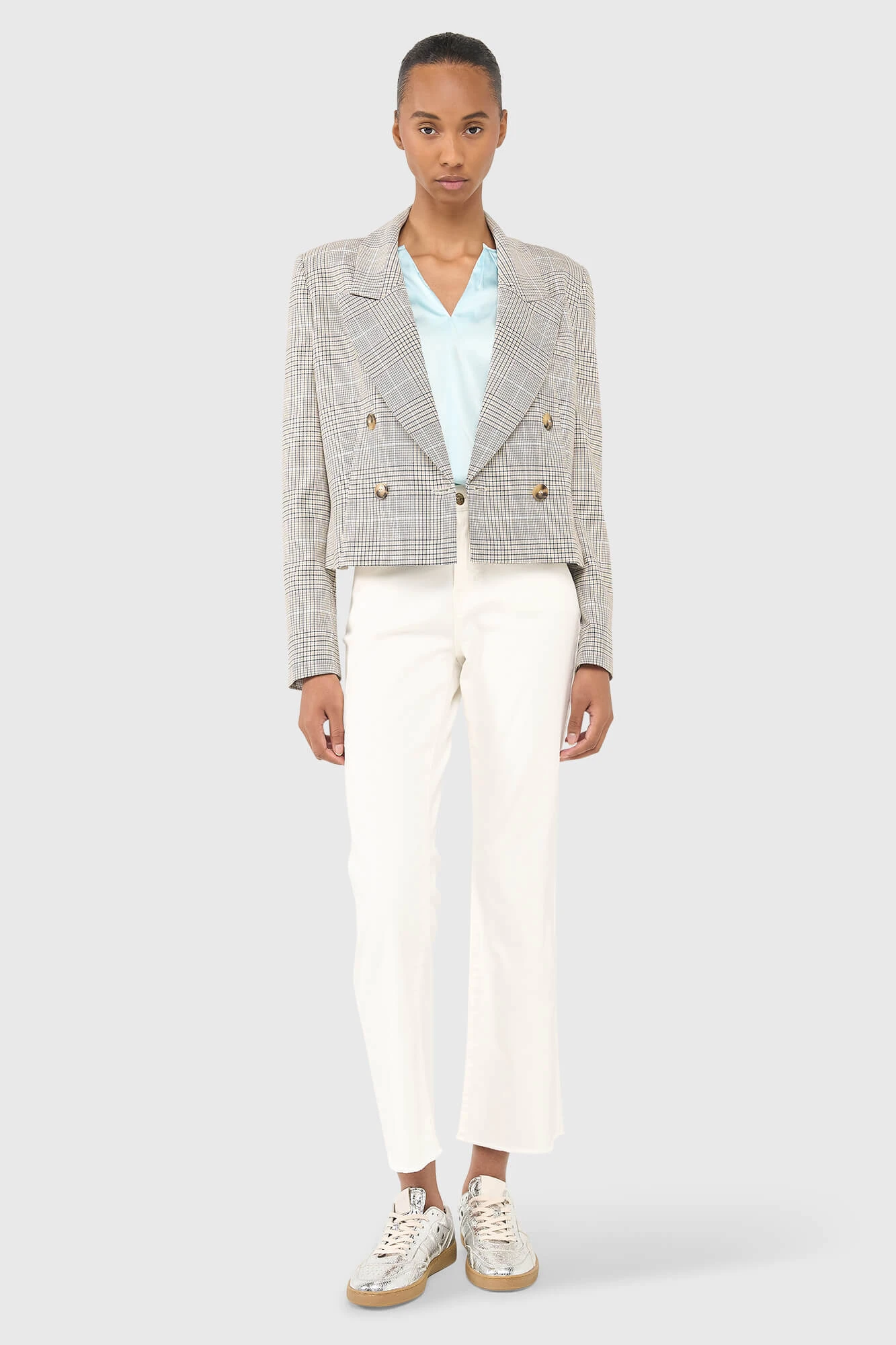 Stan Blazer Beige Ruit