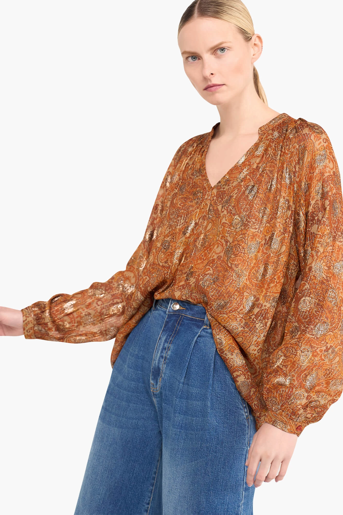 Blouse Dames Bruin Landon Paisley