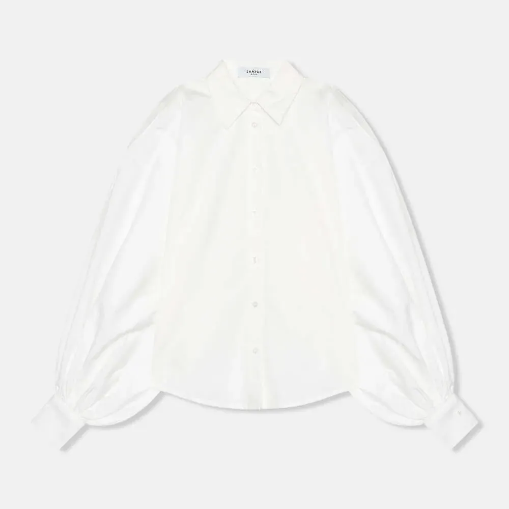 Blouse Dames Katoen Wit Stone Cut Out