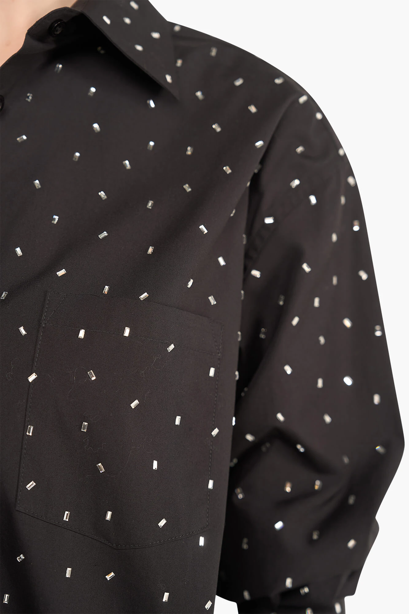 Katoenen Blouse Dames Steentjes Kygo Zwart