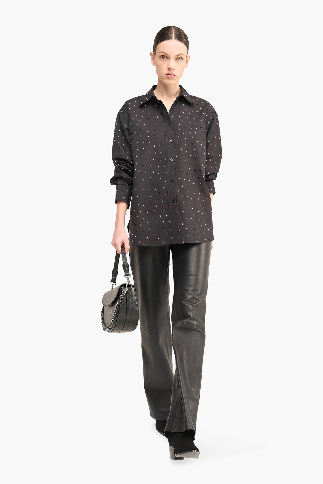 Katoenen Blouse Dames Steentjes Kygo Zwart