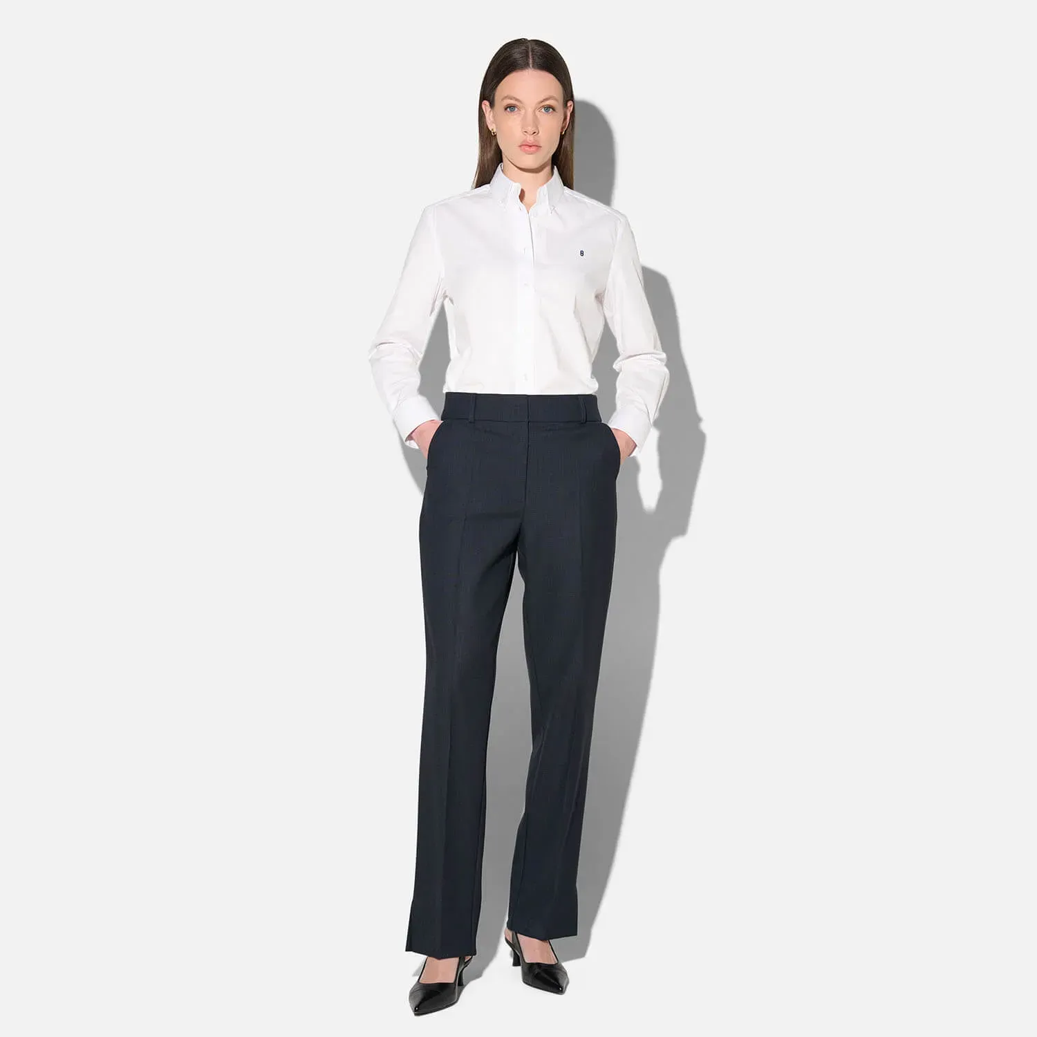 Broek Dames Blauw Ruit Marc
