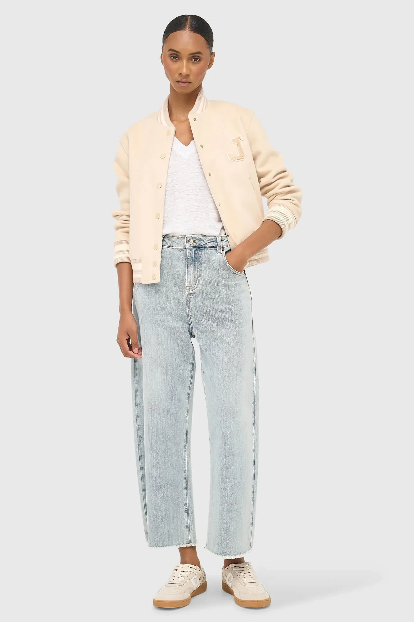 Cashmere Bomberjack Dames Double Face Beige Collin Beige