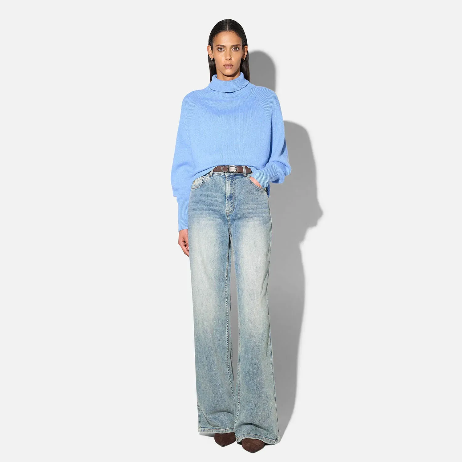 Cashmere Dames Coltrui Dawsey Licht Blauw