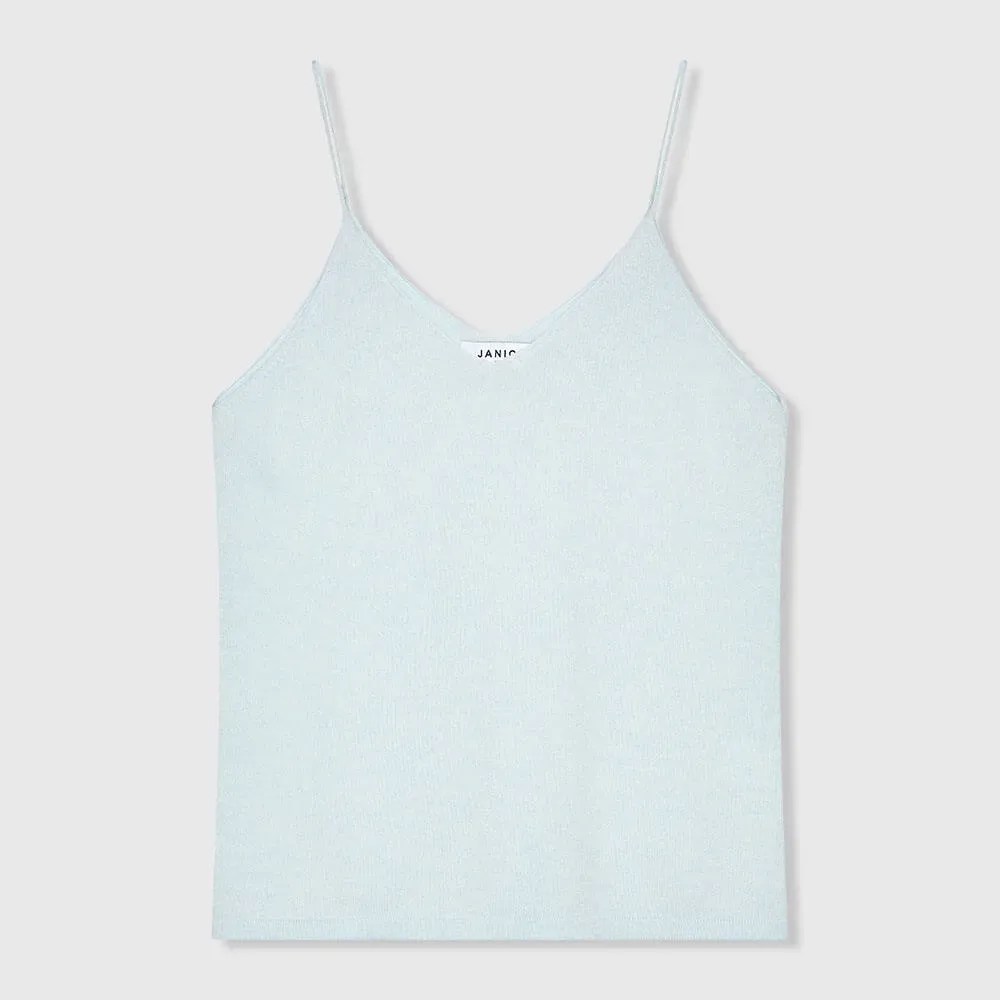Cashmere Gebreide Tanktop Blane Blauw