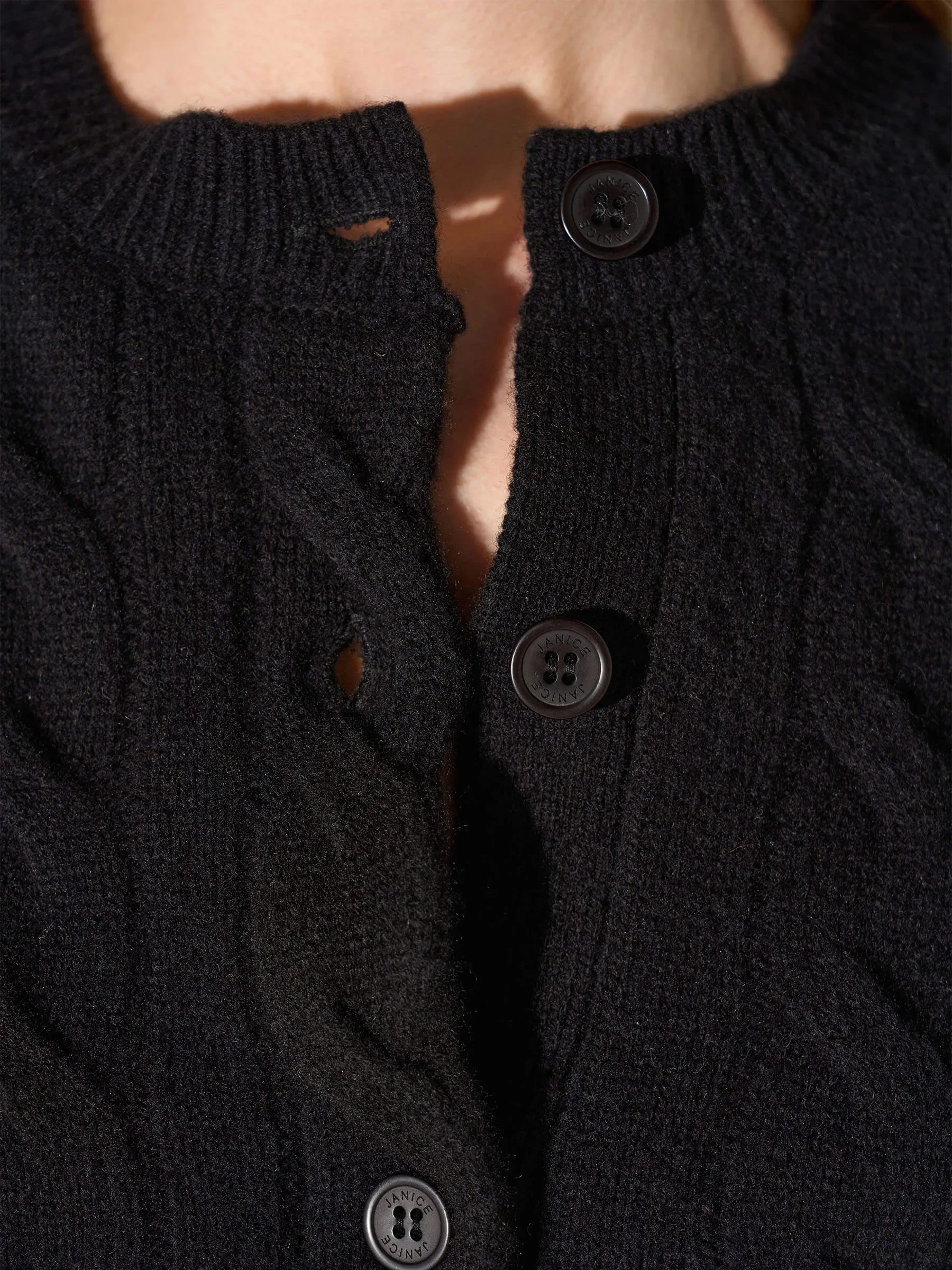 Cashmere Kabel Vest Dames Claude Zwart