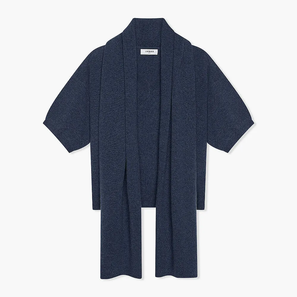 Cashmere Trui Dames Korte Mouw Romeo Blauw