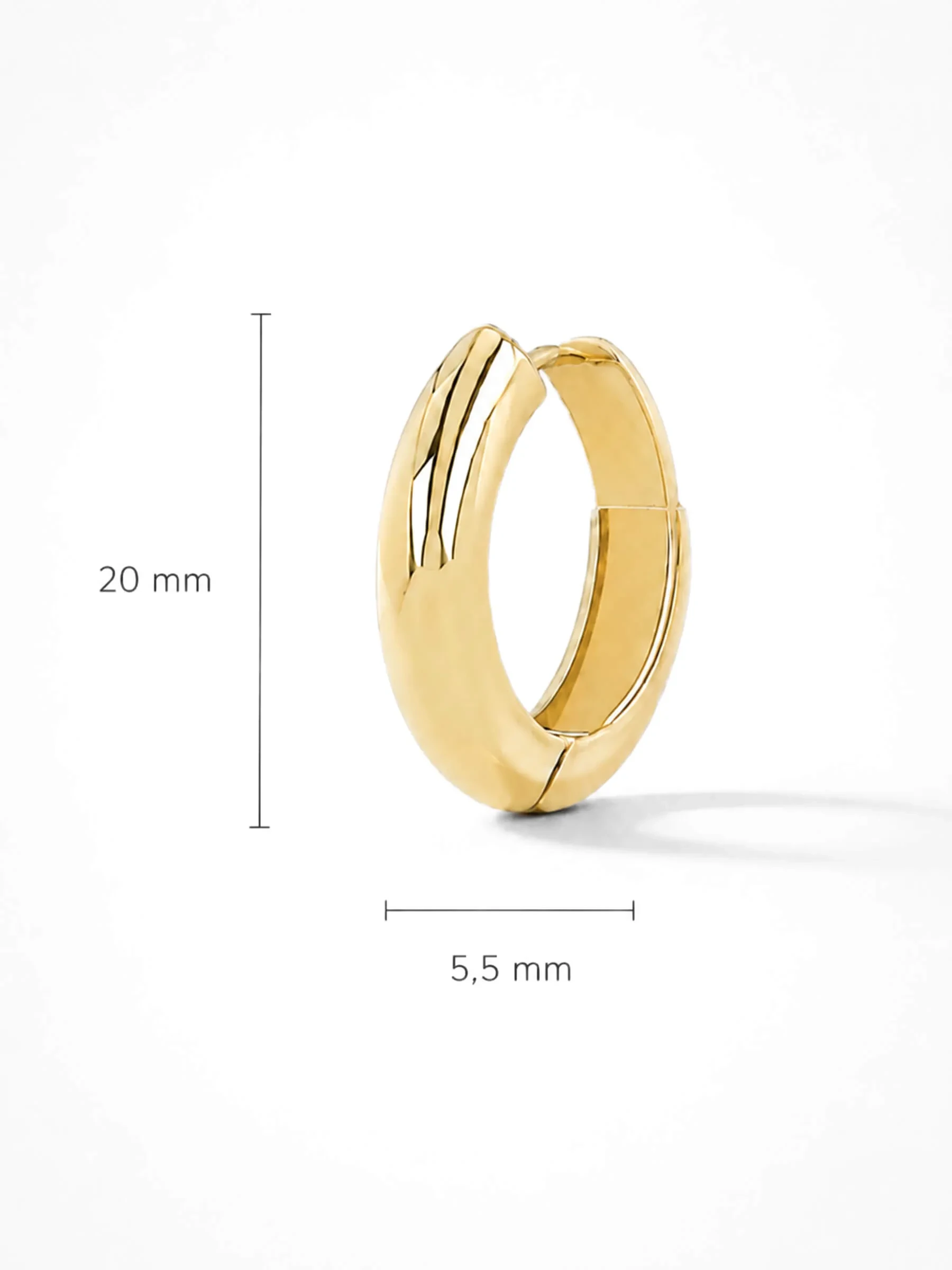 Gouden Oorbellen Hoops Creolen Aspen Medium
