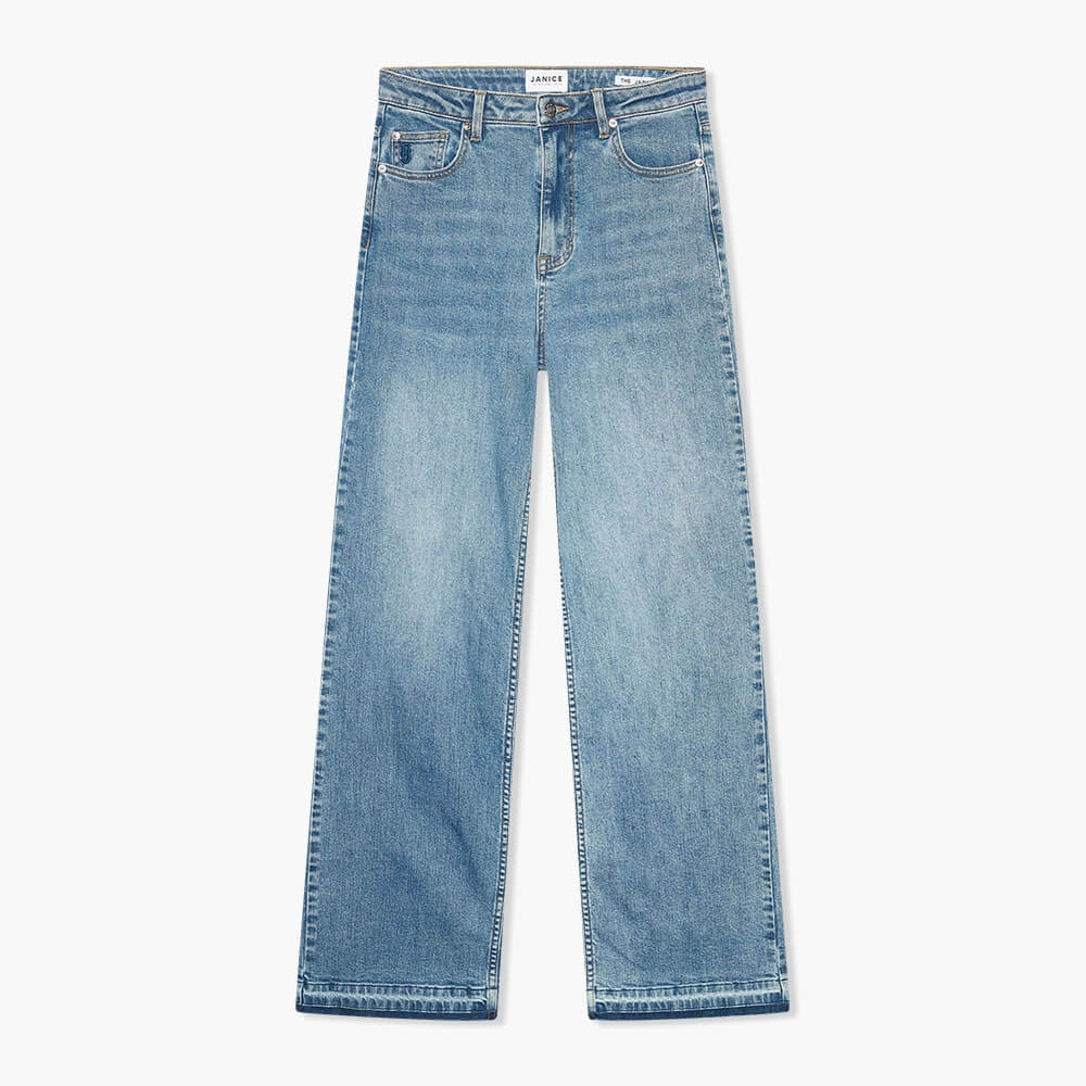 Jeans Dames Wijde Pijp 117 Jason Blauw