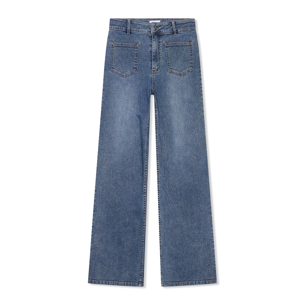 High Rise Flared Jeans Dames Jagger Blauw 422
