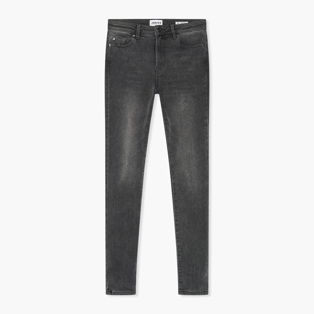 Skinny Jeans Dames Highwaist Rocket Grijs 415