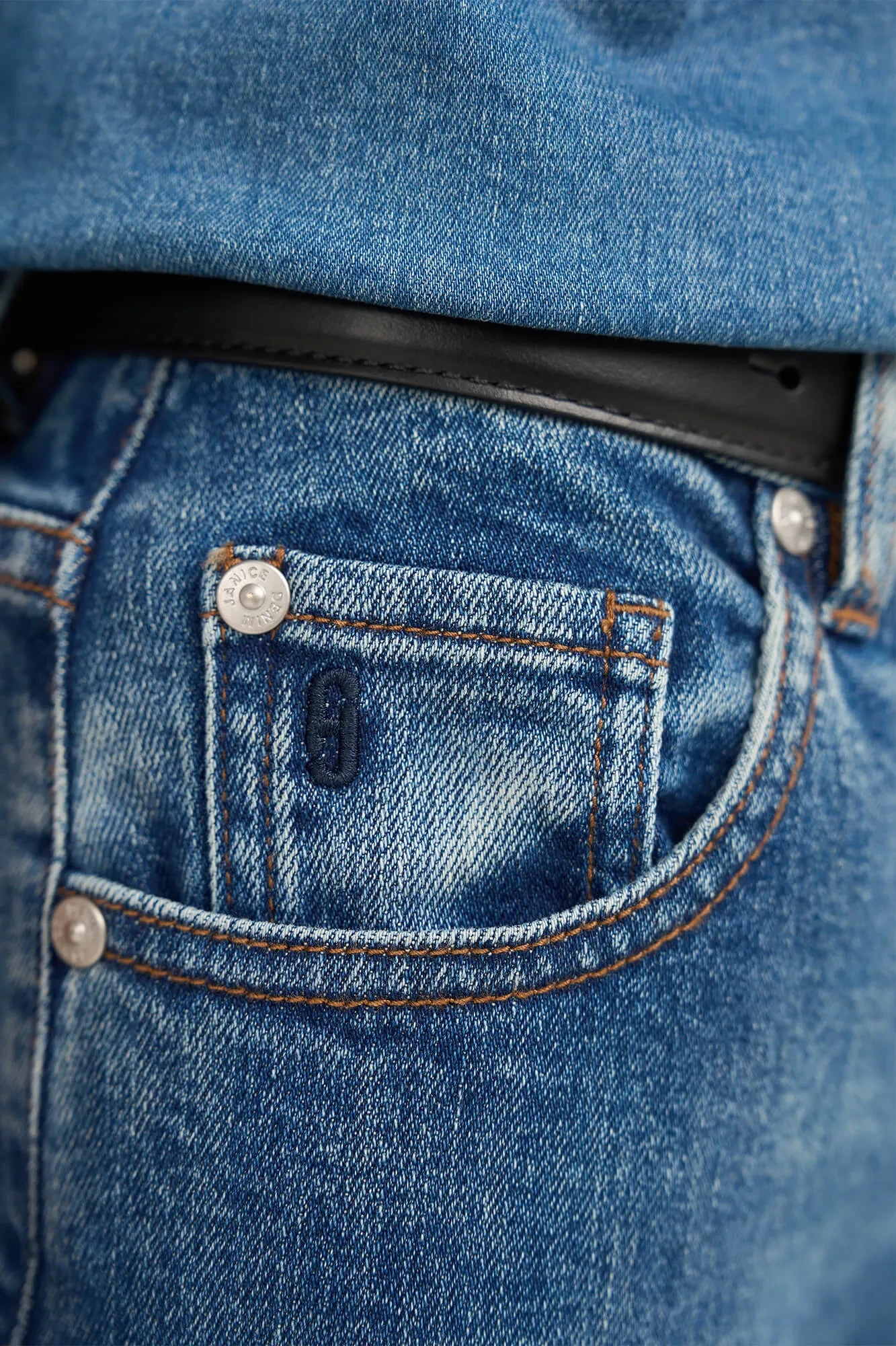 Jeans Dames Rechte Pijp High Rise Stretch Jason Blauw 932
