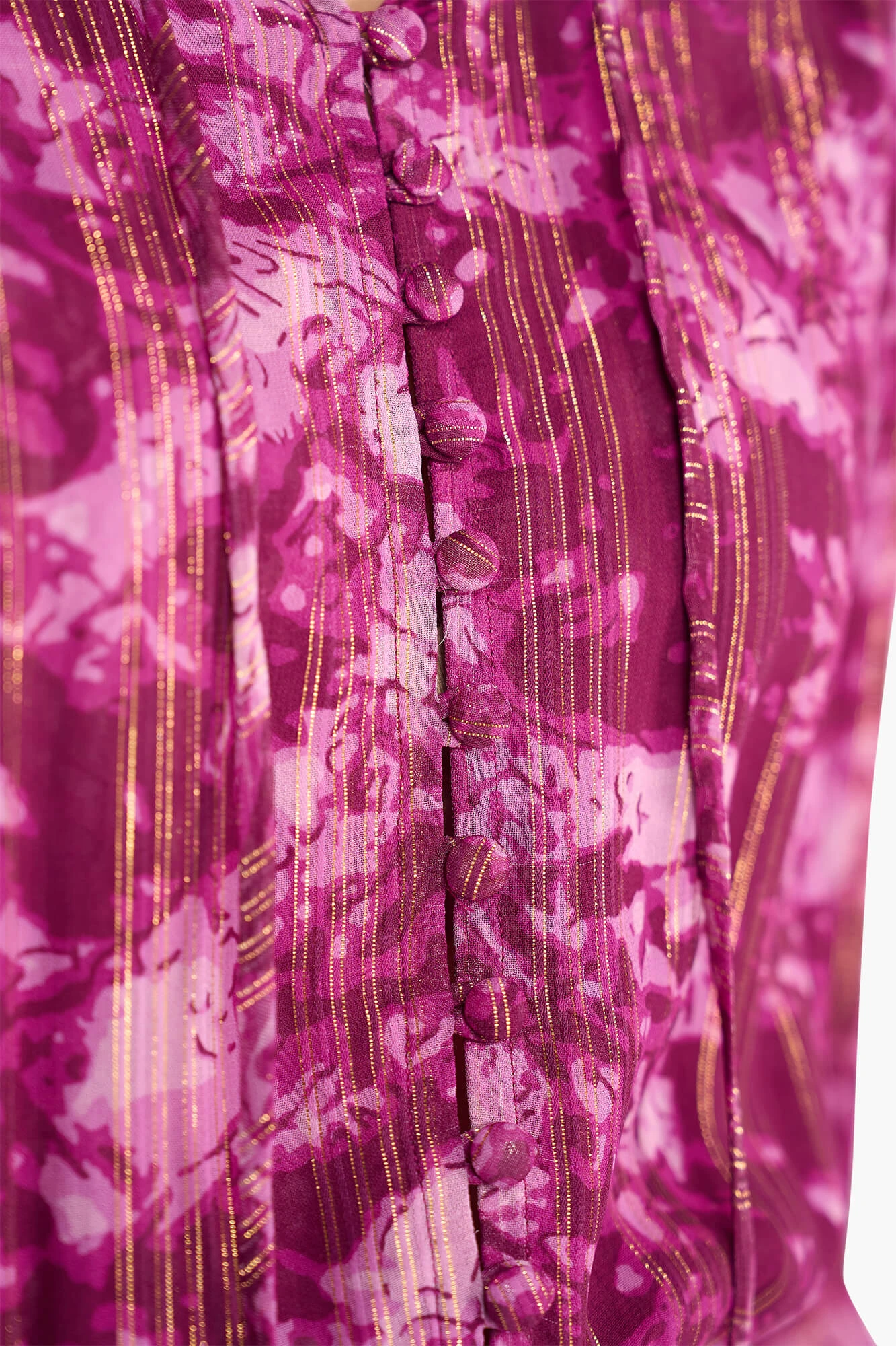Jurk Lang Print Lurex Walter Paars