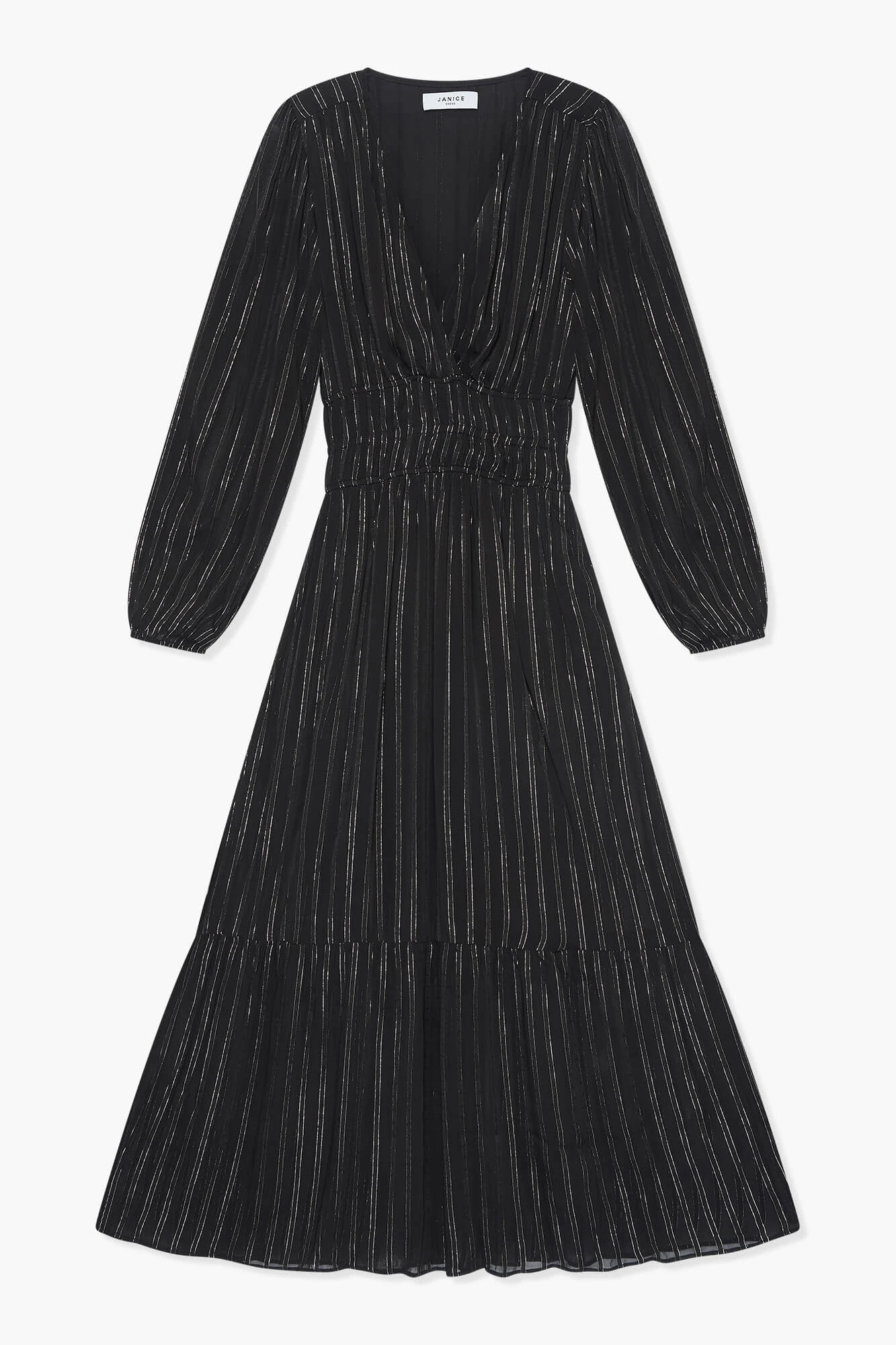 Jurk Lang Lurex Ealstiek Milan Zwart