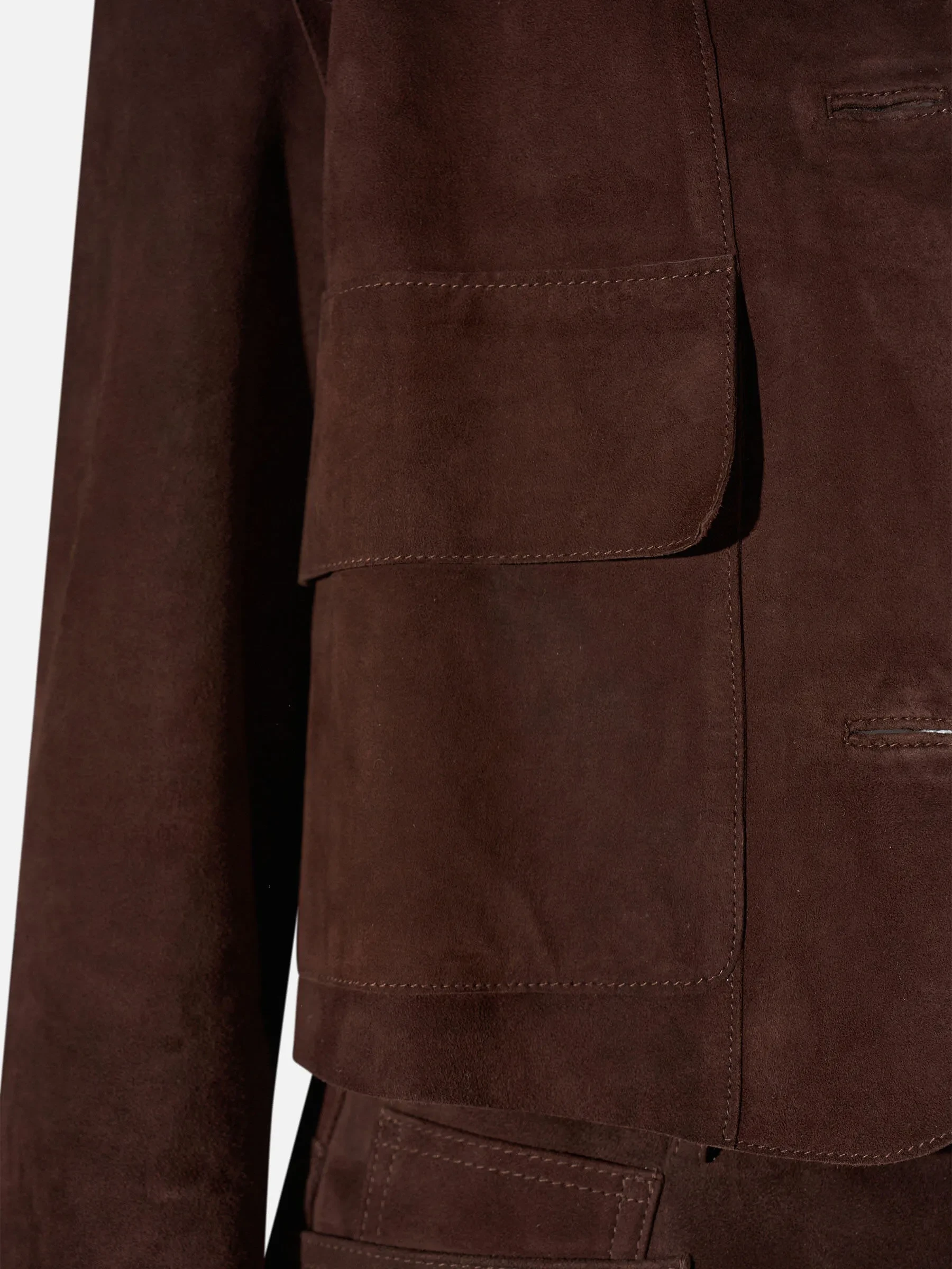 Leren Dames Jack Knopen William Suede Bruin