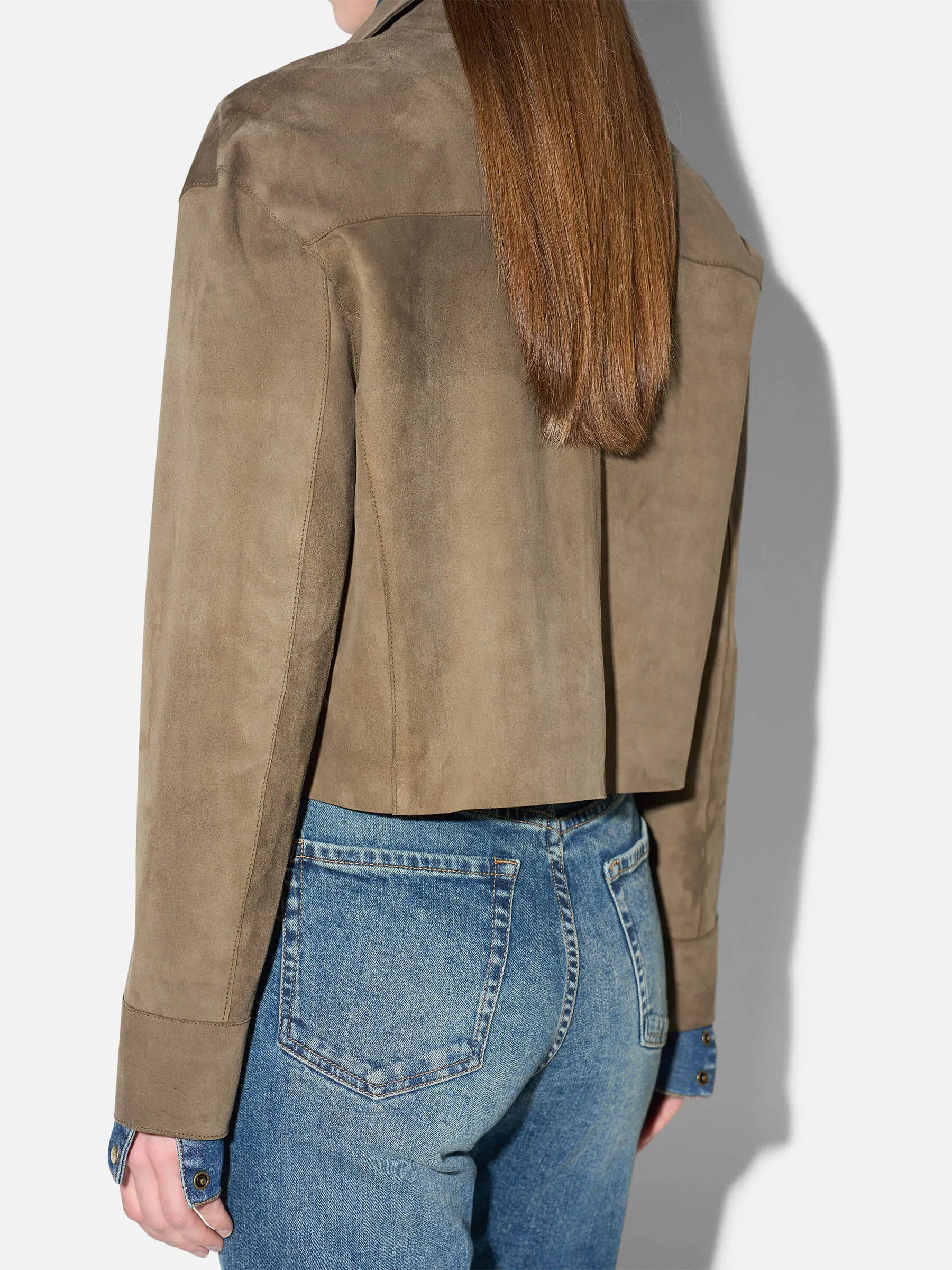 Leren Dames Jack Knopen William Suede Groen