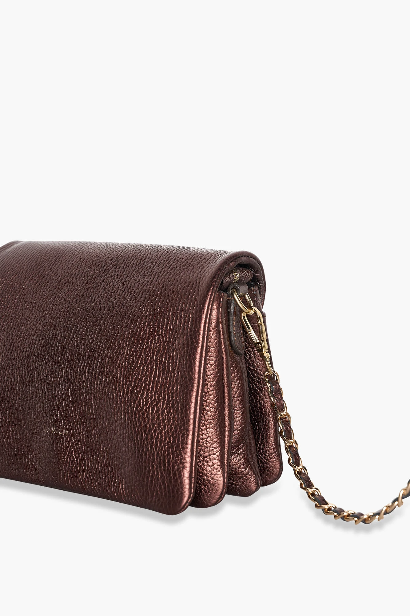 Leren Schoudertas Dames Skylar Brons Metallic