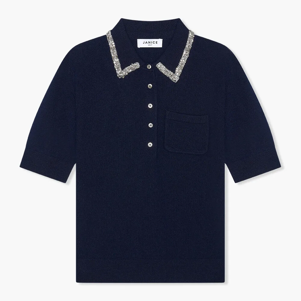 Rebel Donkerblauw Steentjes