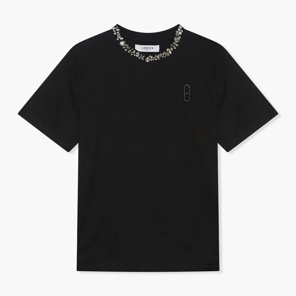 Shirt Dames Steentjes Rock Zwart
