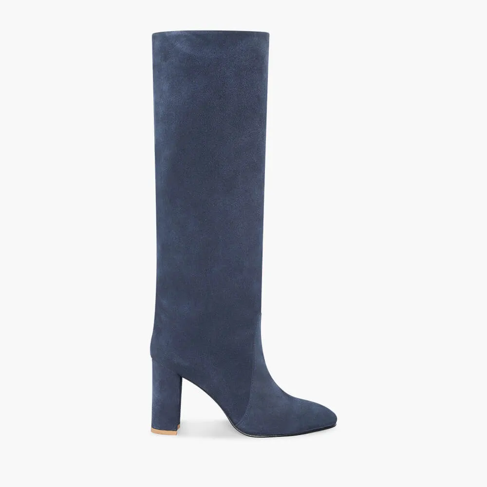 Roman Blauw Suede
