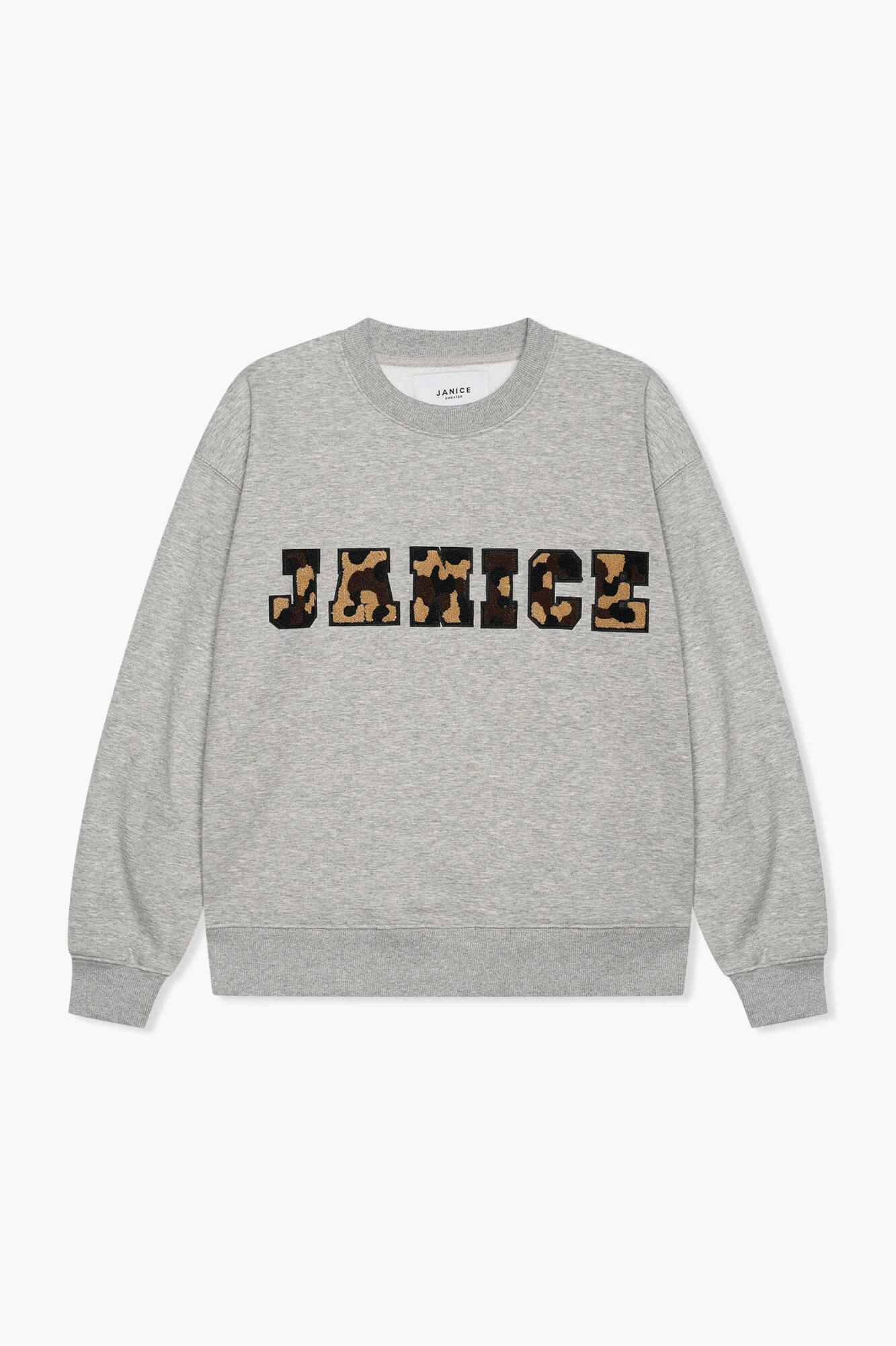 Sweater Dames Katoen Logo Camo Andy Grijs