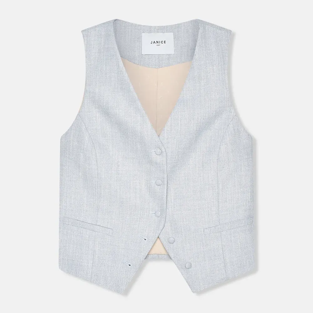 Vest Gilet Dames Lurex Blauw Dave